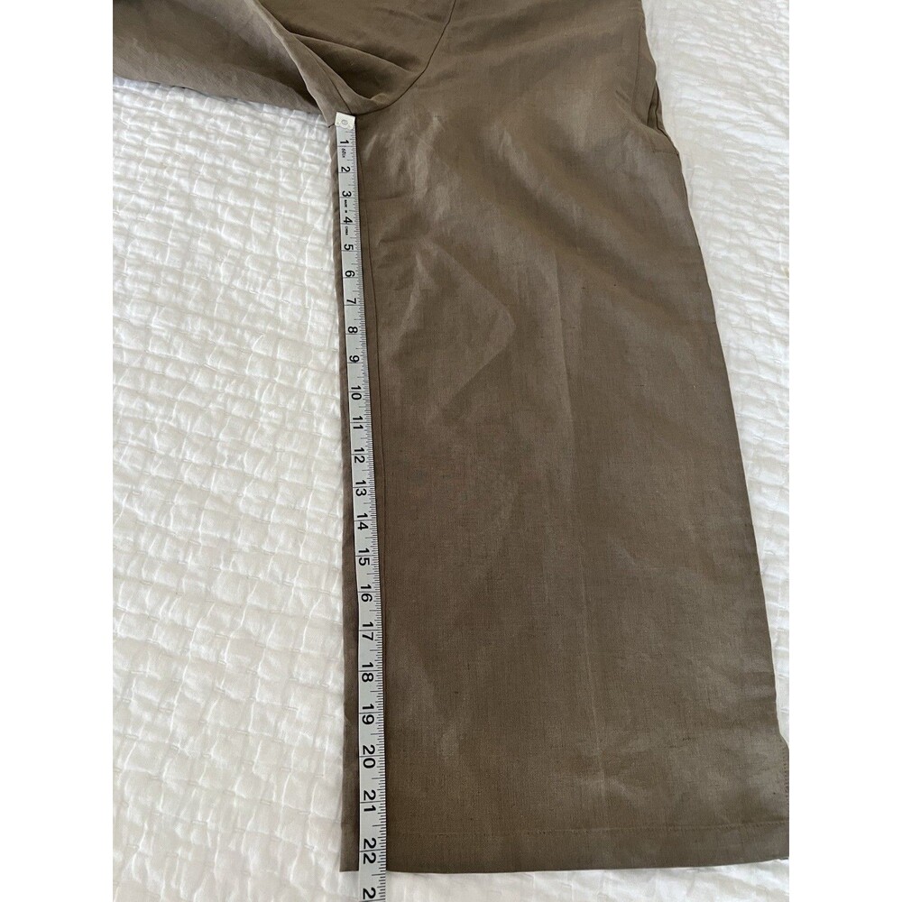 EKD The Libre Culotte Pant In Truffle Size XS EUC Silk & Linen - Picture 8 of 9